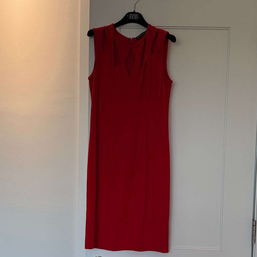 Plein Sud Vibrant Red Midi Dress